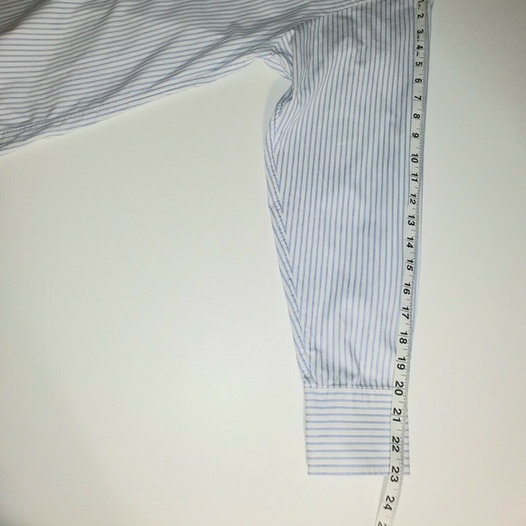 Michael Kors Blue And White Striped Shirt - Picture 7 of 8
